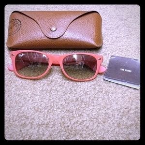Salmon Pink Ray-Ban Wayfarers